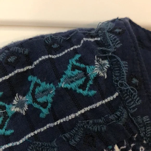 Lucky Brand bohemian floral print tank top with embroidery accent - Picture 8 of 13